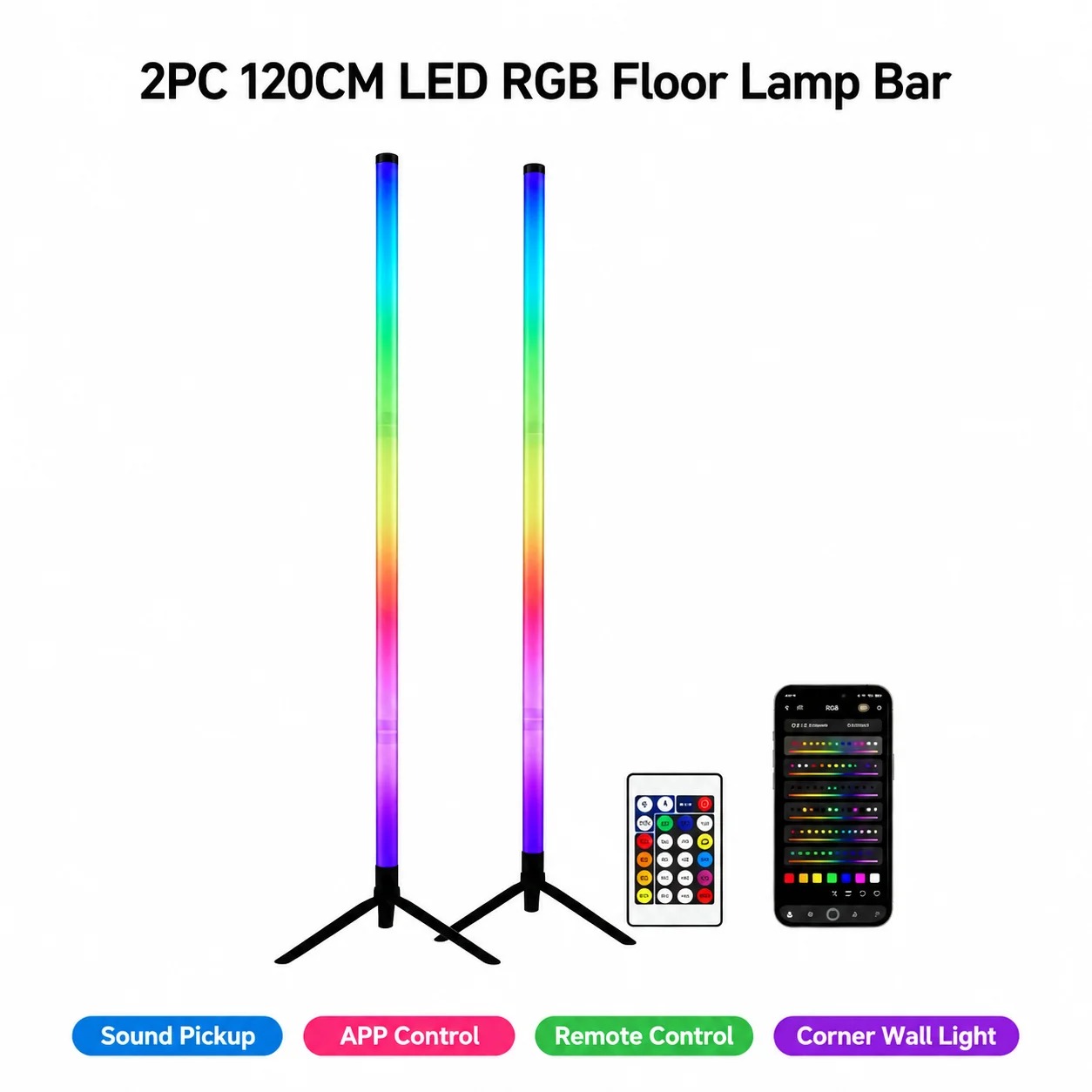 Lampe d'angle au sol RGB de 12 - Esports Gaming Setup avis et prix