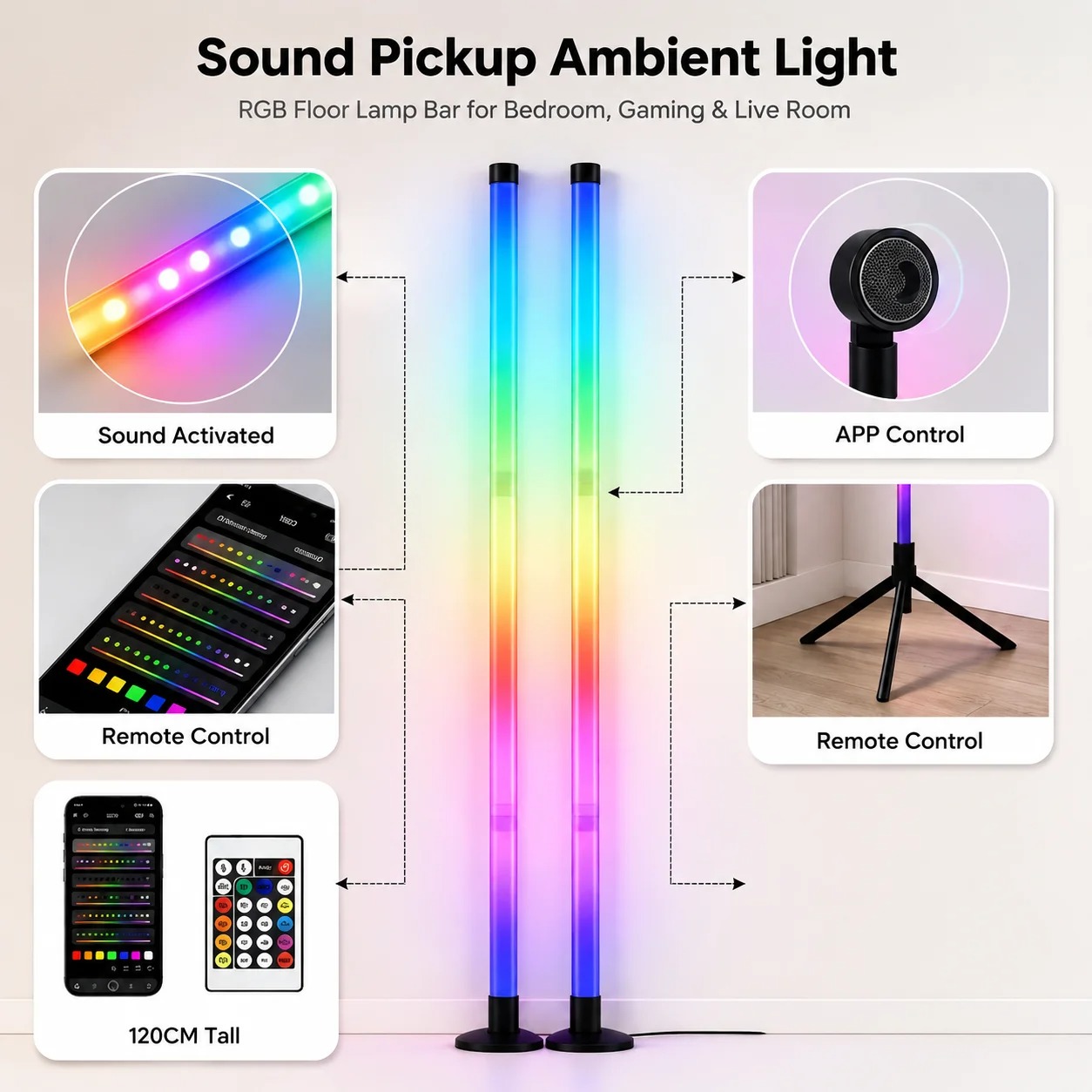 Lampe d'angle au sol RGB de 12 - Esports Gaming Setup avis et prix