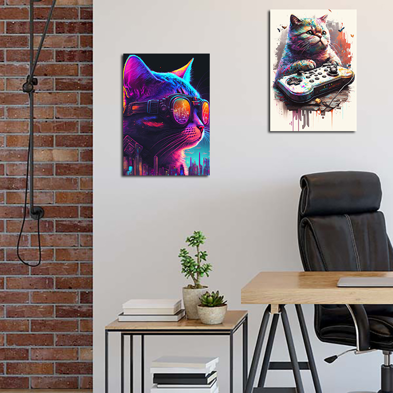 Contrôleur de Gamer néon Punk  - Esports Gaming Wallpaper avis et prix